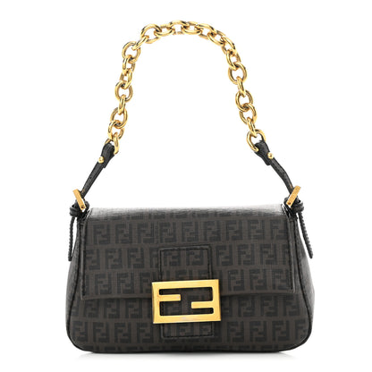 Fendi Zucchino Spalmati Forever Mini Mama Baguette Moro Black 1 of 14