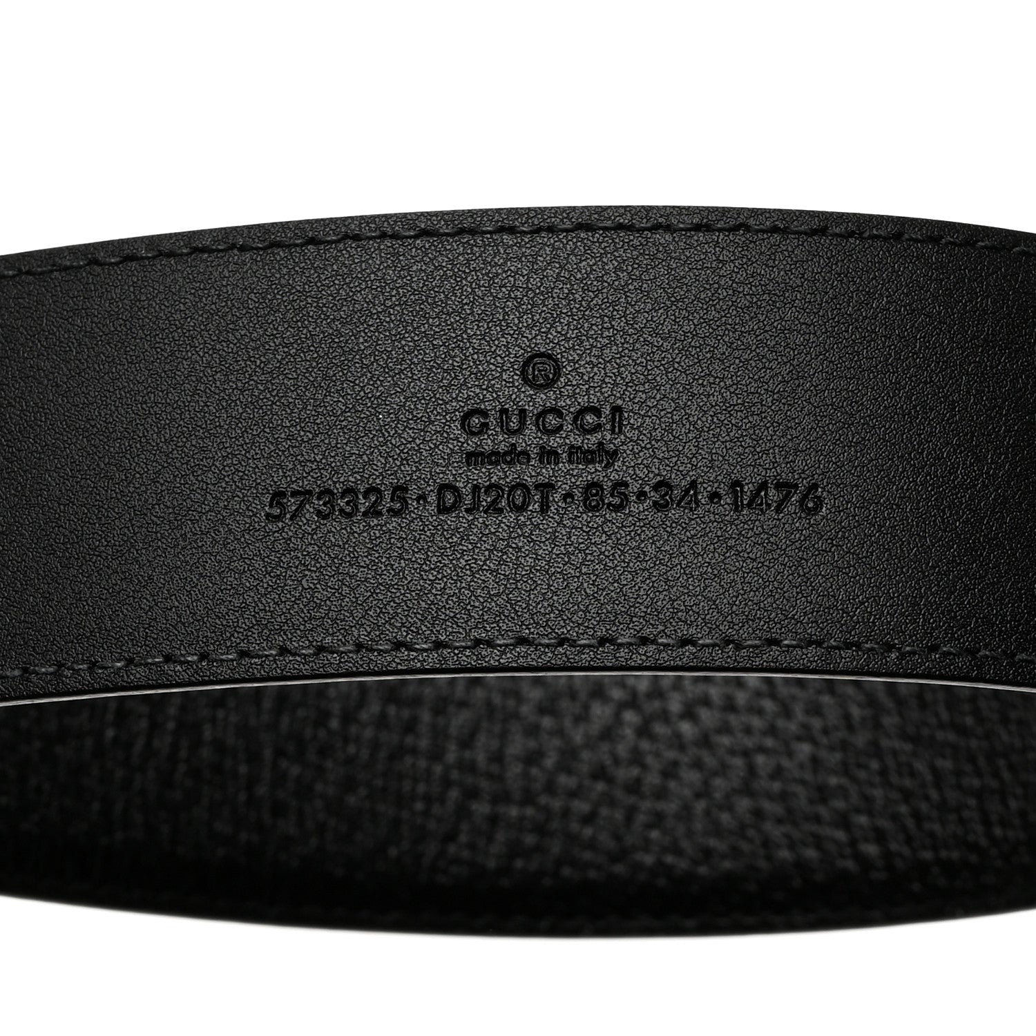 Gucci Textured Dollar Calfskin 40mm Belt 85 34 Black 3 of 6