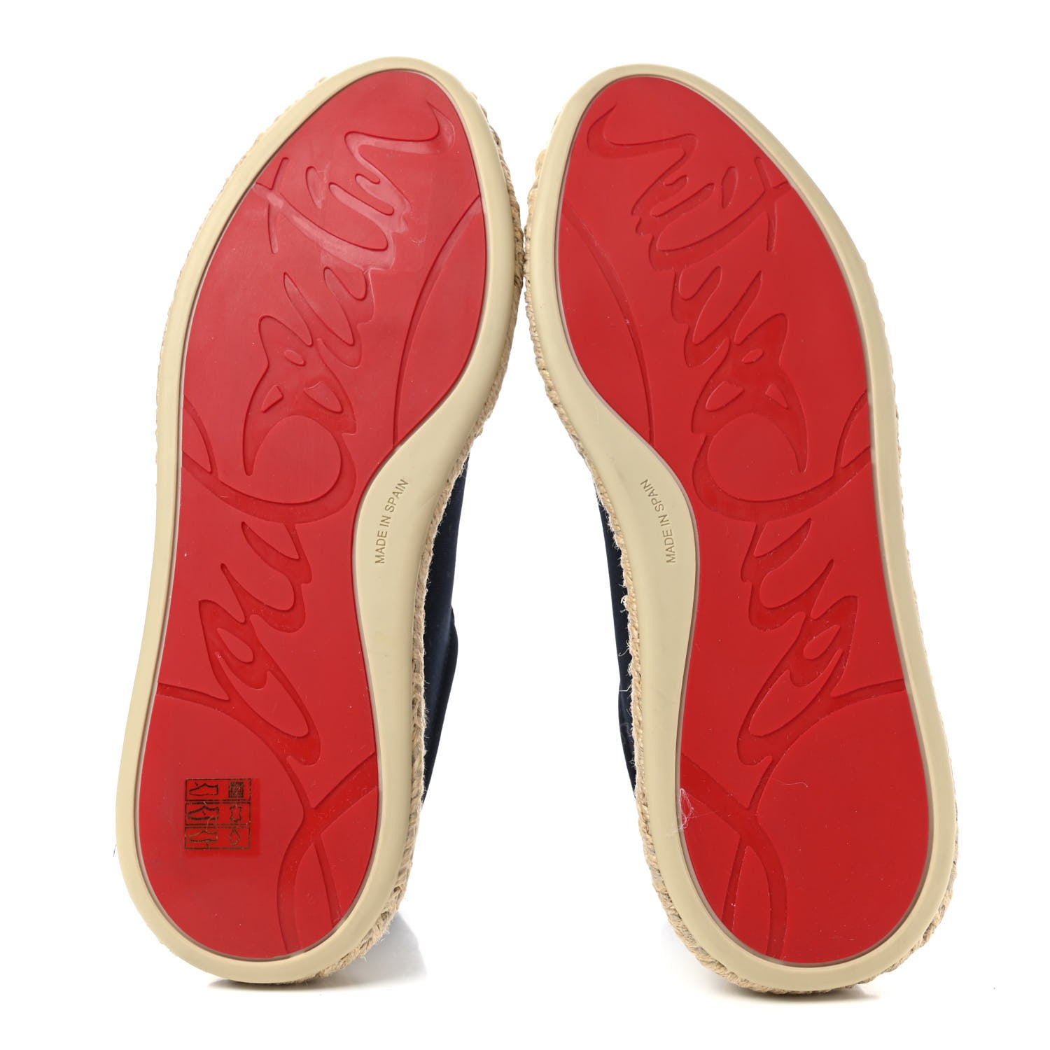 Christian Louboutin Toile Calfskin Espasneak Flat Sneaker 39 Navy 5 of 8