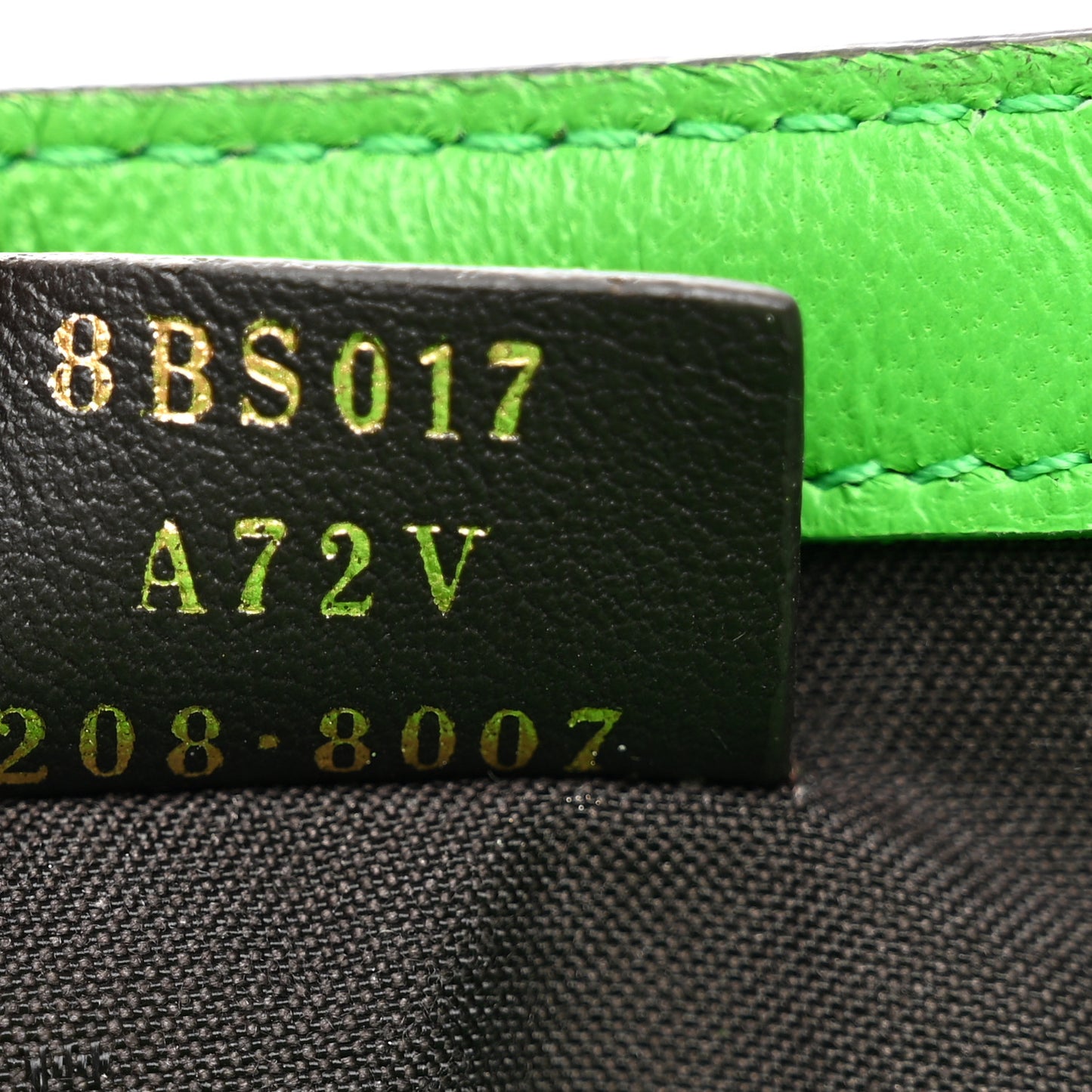 Nappa FF 1974 Embossed Mini Baguette Tomatillo