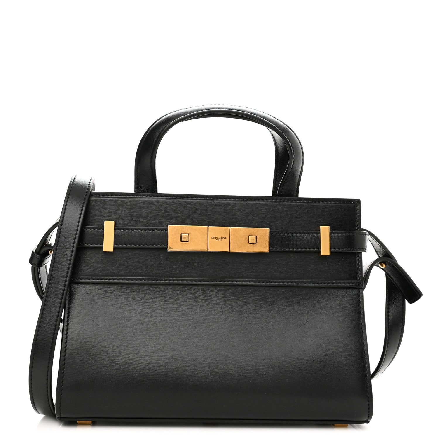 Saint Laurent Smooth Calfskin Manhattan Nano Shopper Tote Black 1 of 10