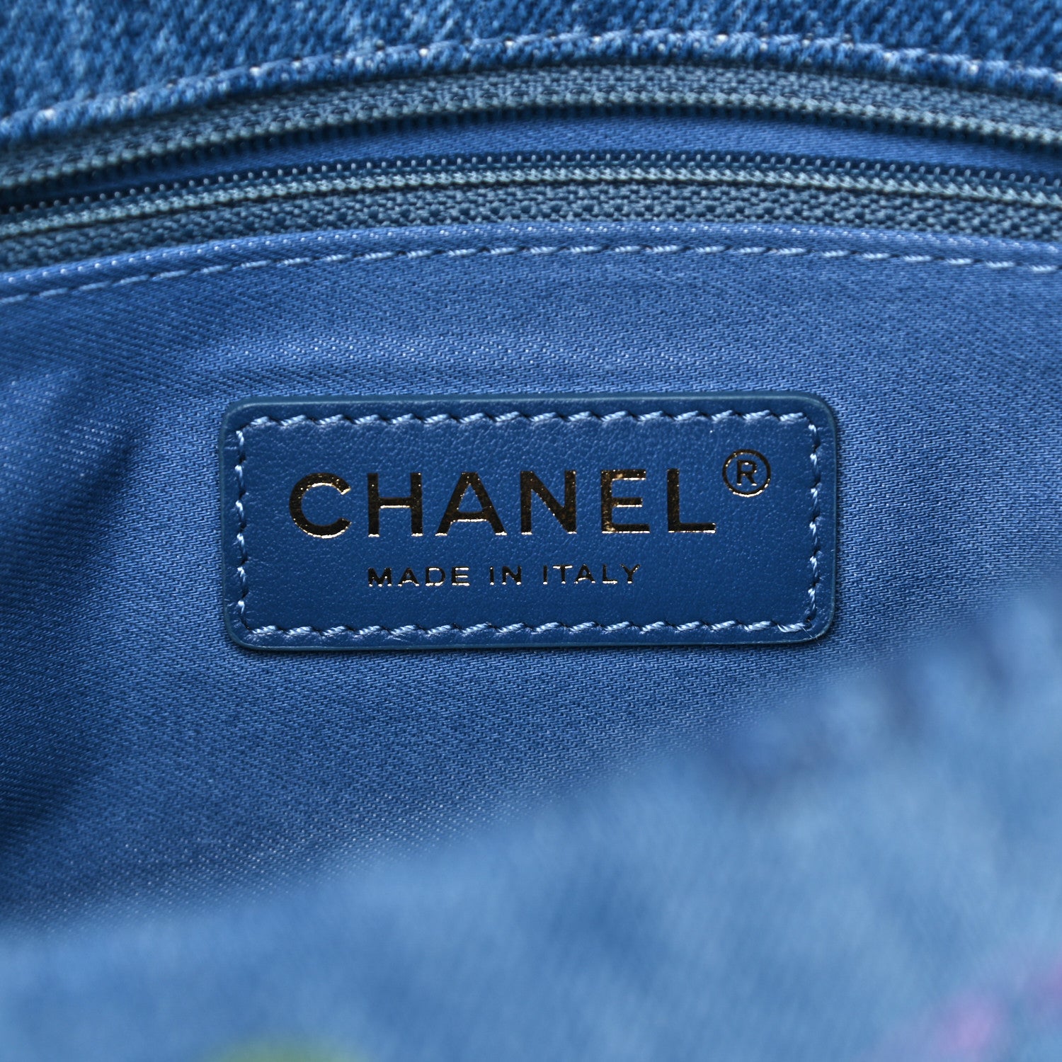 Chanel Denim Quilted Mini Denim Mood Rectangular Flap Blue Multicolor 6 of 11