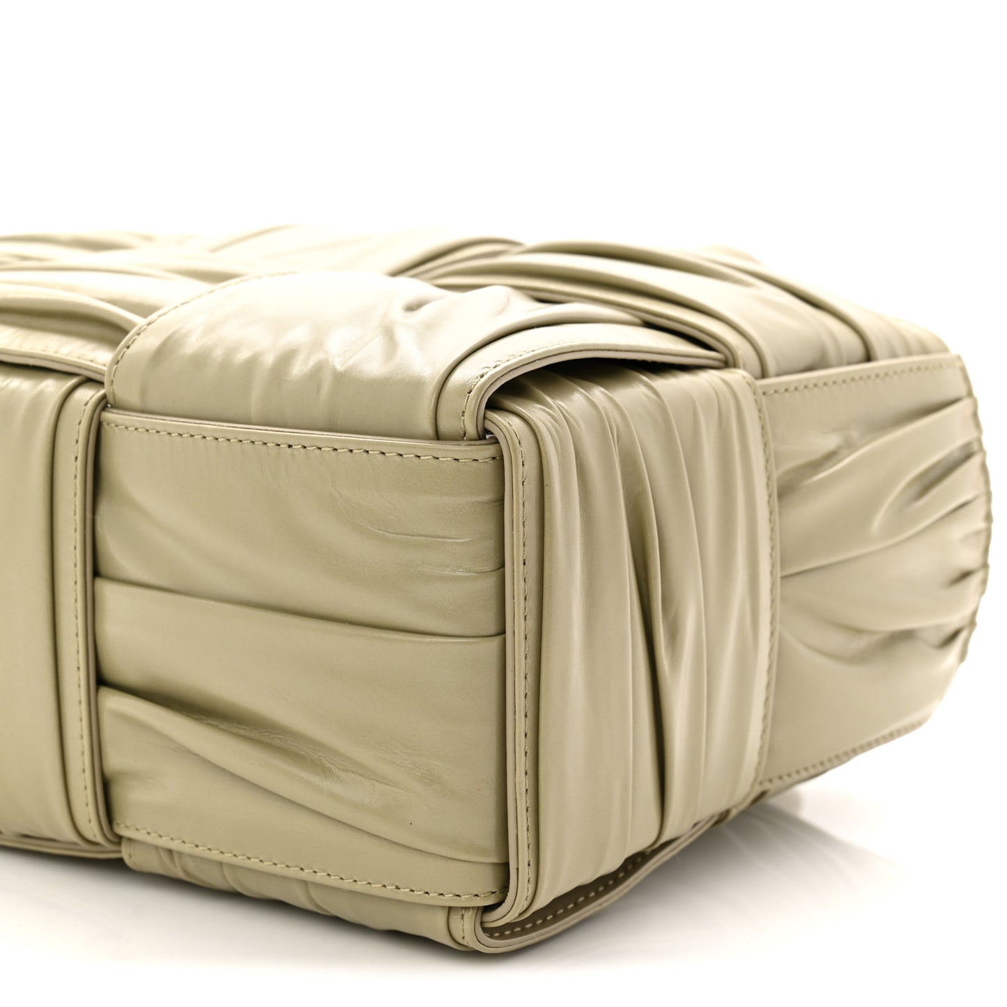 Foulard Intrecciato Pleated Arco Tote Travertine