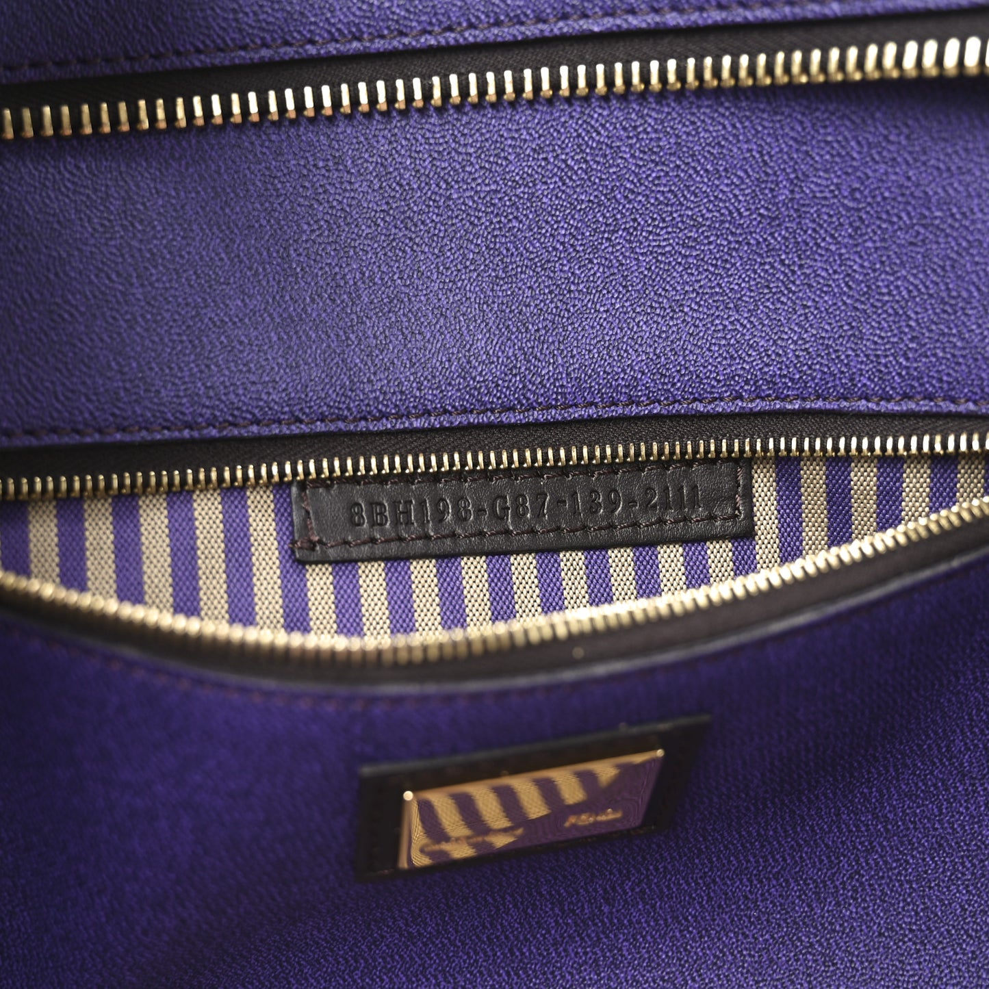 Zucca Spalmati Small Roll Tote Tobacco Viola