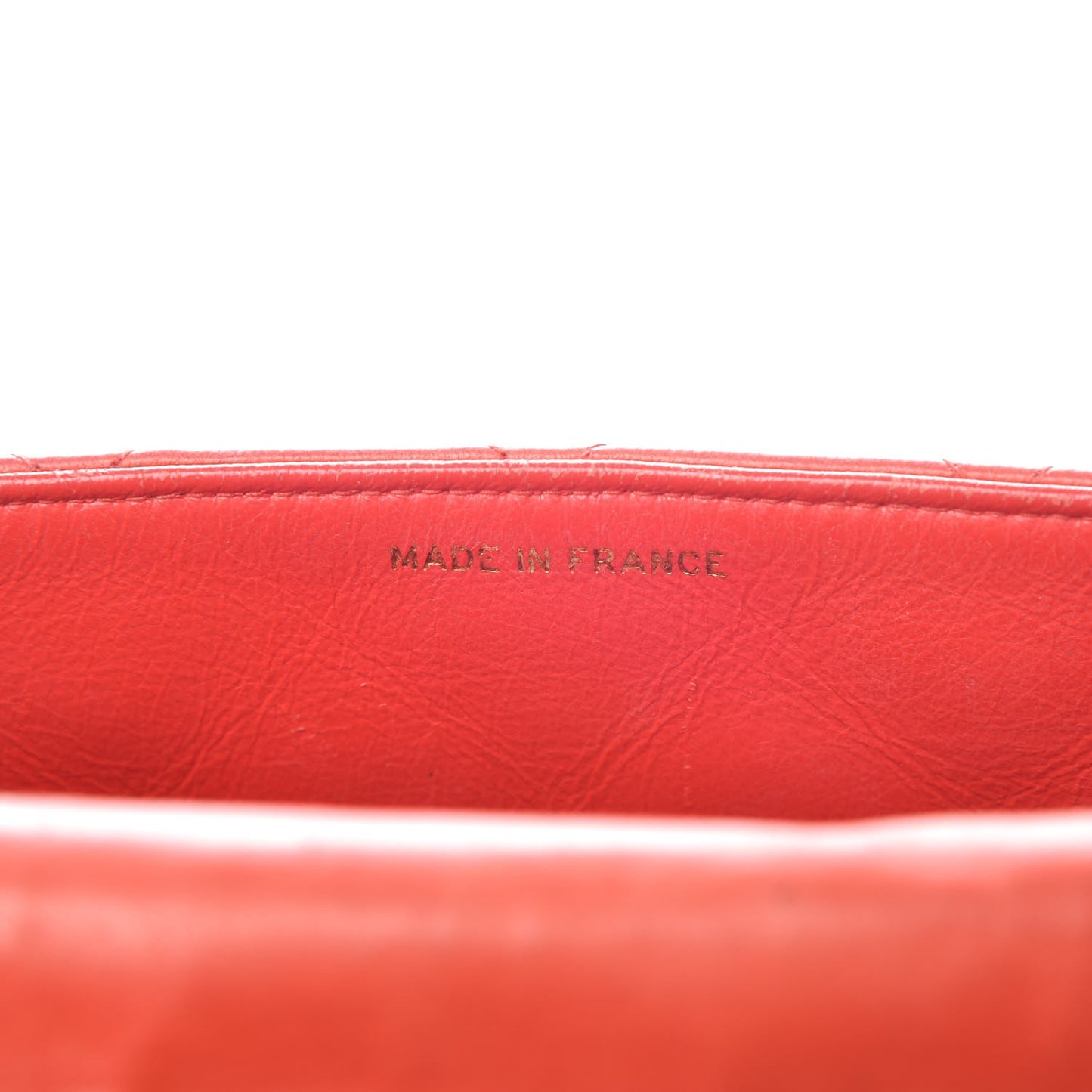 Lambskin Single Flap Red
