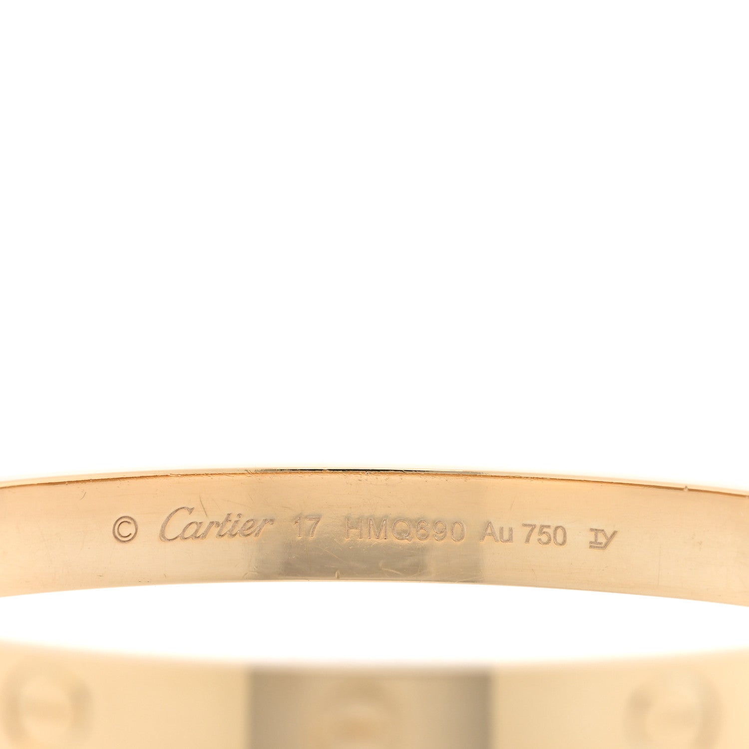 Cartier 18K Yellow Gold LOVE Bracelet 17 4 of 7