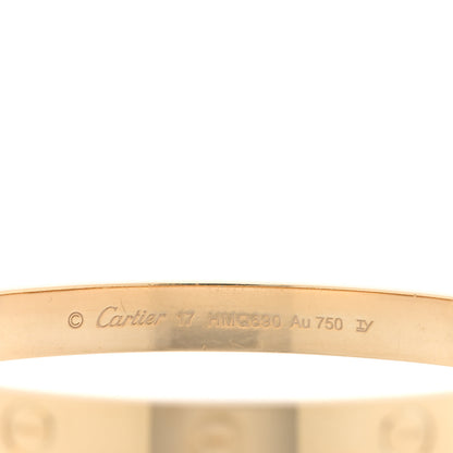 Cartier 18K Yellow Gold LOVE Bracelet 17 4 of 7