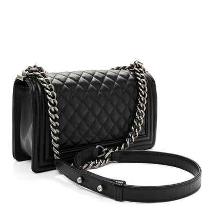 Chanel Caviar Quilted Medium Boy Flap Black 3 of 10