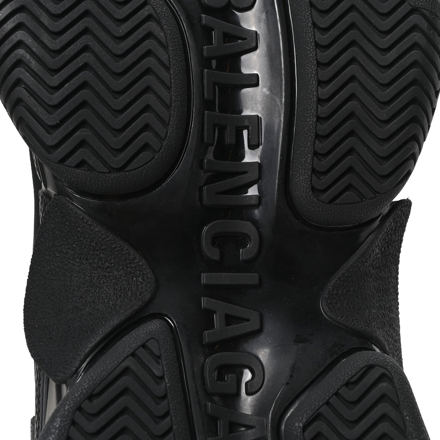 Technical Fabric Allover Logo Mens Triple S Sneakers 40 Black White