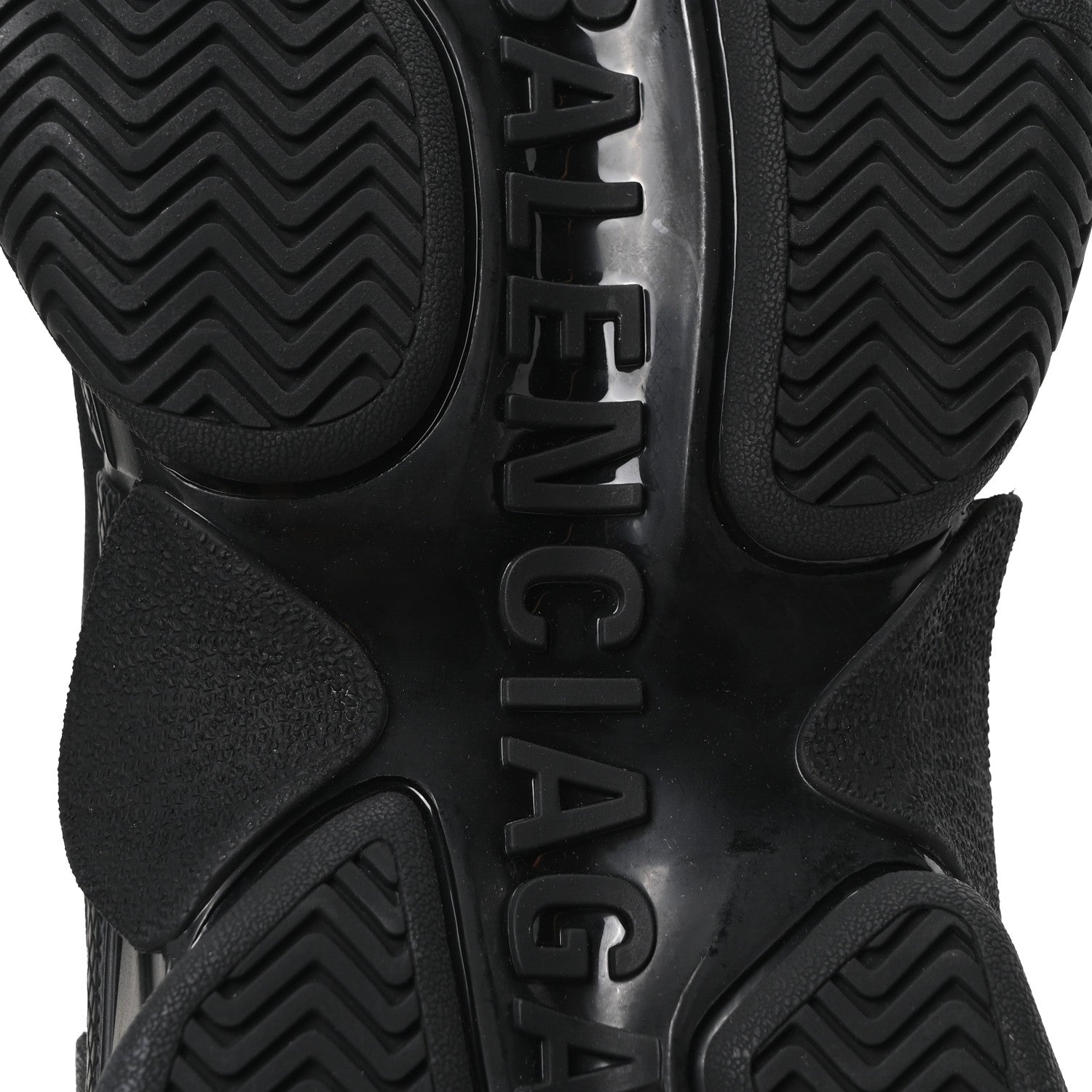Balenciaga Technical Fabric Allover Logo Mens Triple S Sneakers 40 Black White 7 of 10