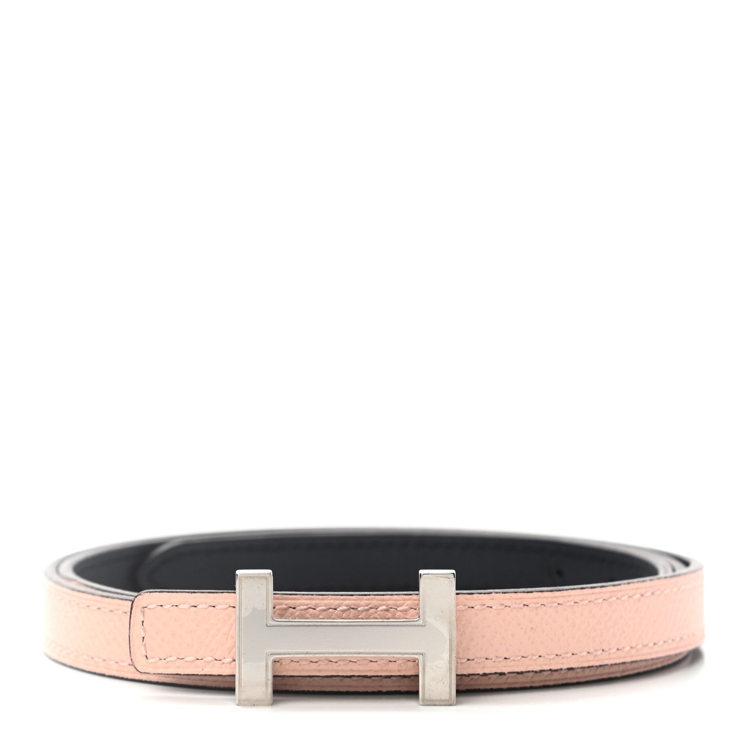 Hermes Swift Epsom 13mm Focus Belt 80 Rose Eglantine Bleu Indigo 1 of 5