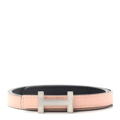 Hermes Swift Epsom 13mm Focus Belt 80 Rose Eglantine Bleu Indigo 1 of 5