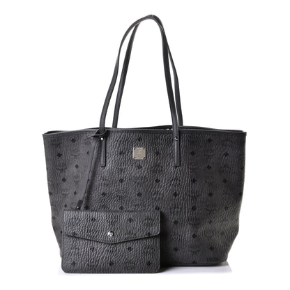 MCM Visetos Medium Project Reversible Shopper Tote Phantom Grey 1 of 4