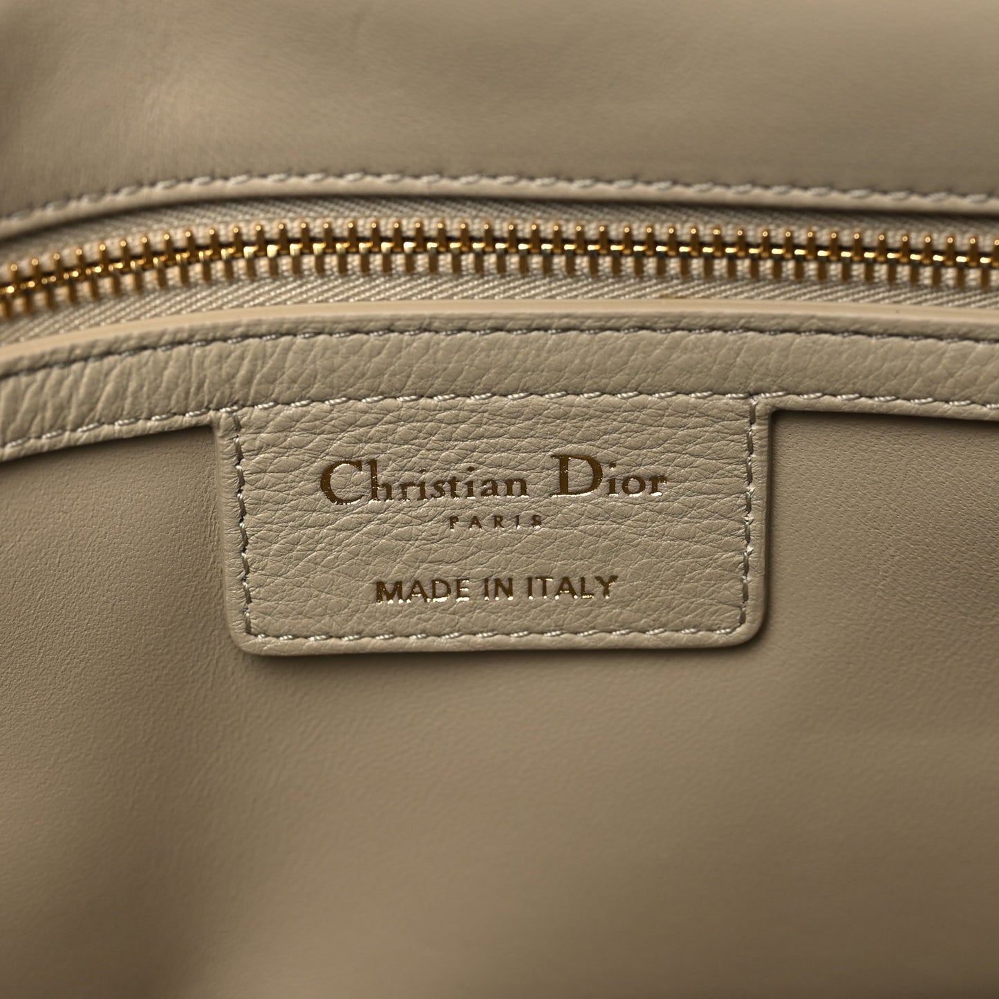 Supple Calfskin Cannage Large Caro Bag Beige