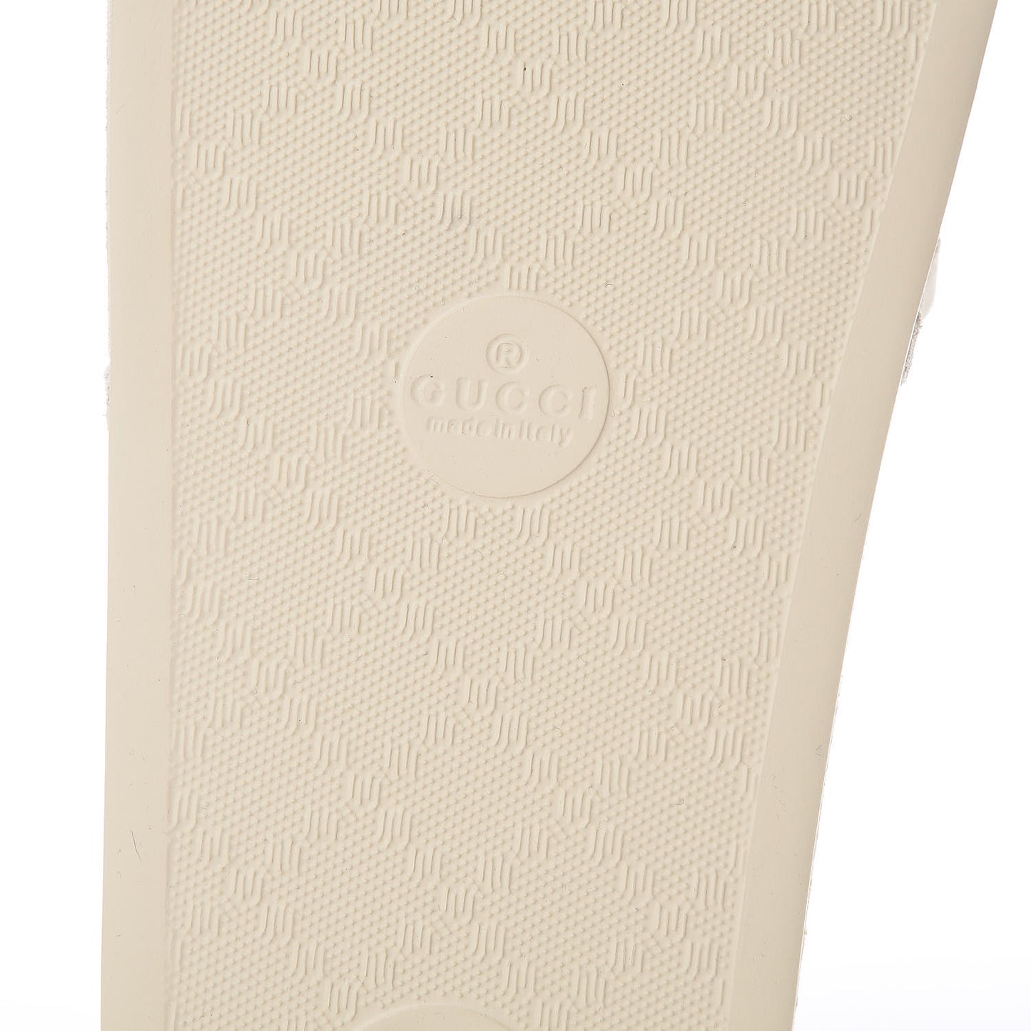 Suede Perforated Horsebit Slide Sandals 36 Ivory