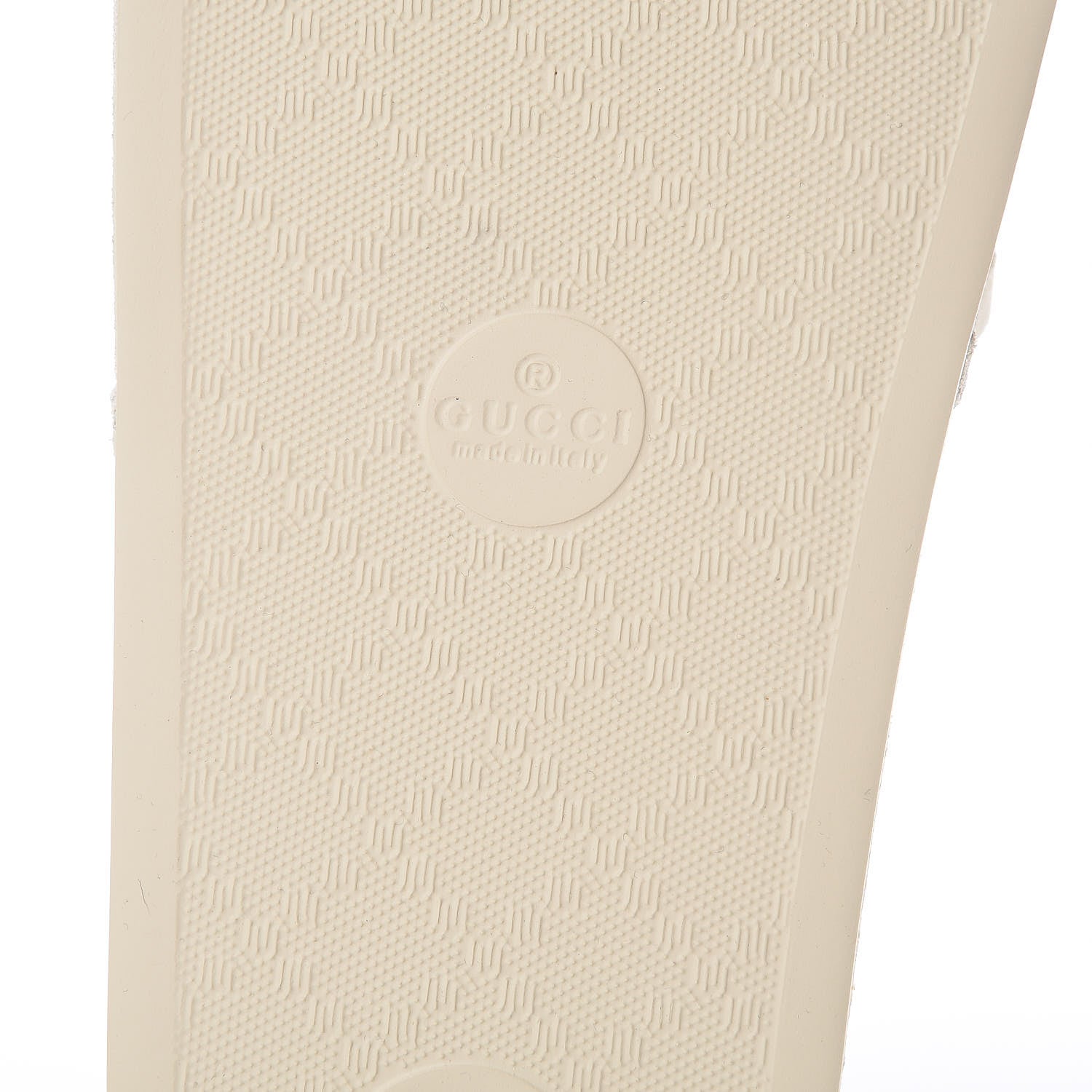 Gucci Suede Perforated Horsebit Slide Sandals 36 Ivory 6 of 9
