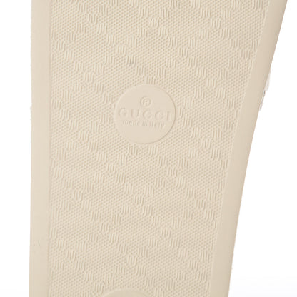 Gucci Suede Perforated Horsebit Slide Sandals 36 Ivory 6 of 9