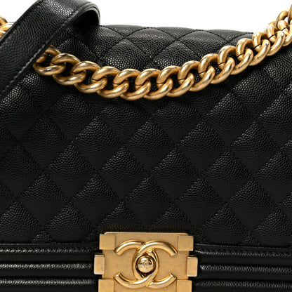 Chanel Caviar Quilted Medium Boy Flap Black 8 of 10