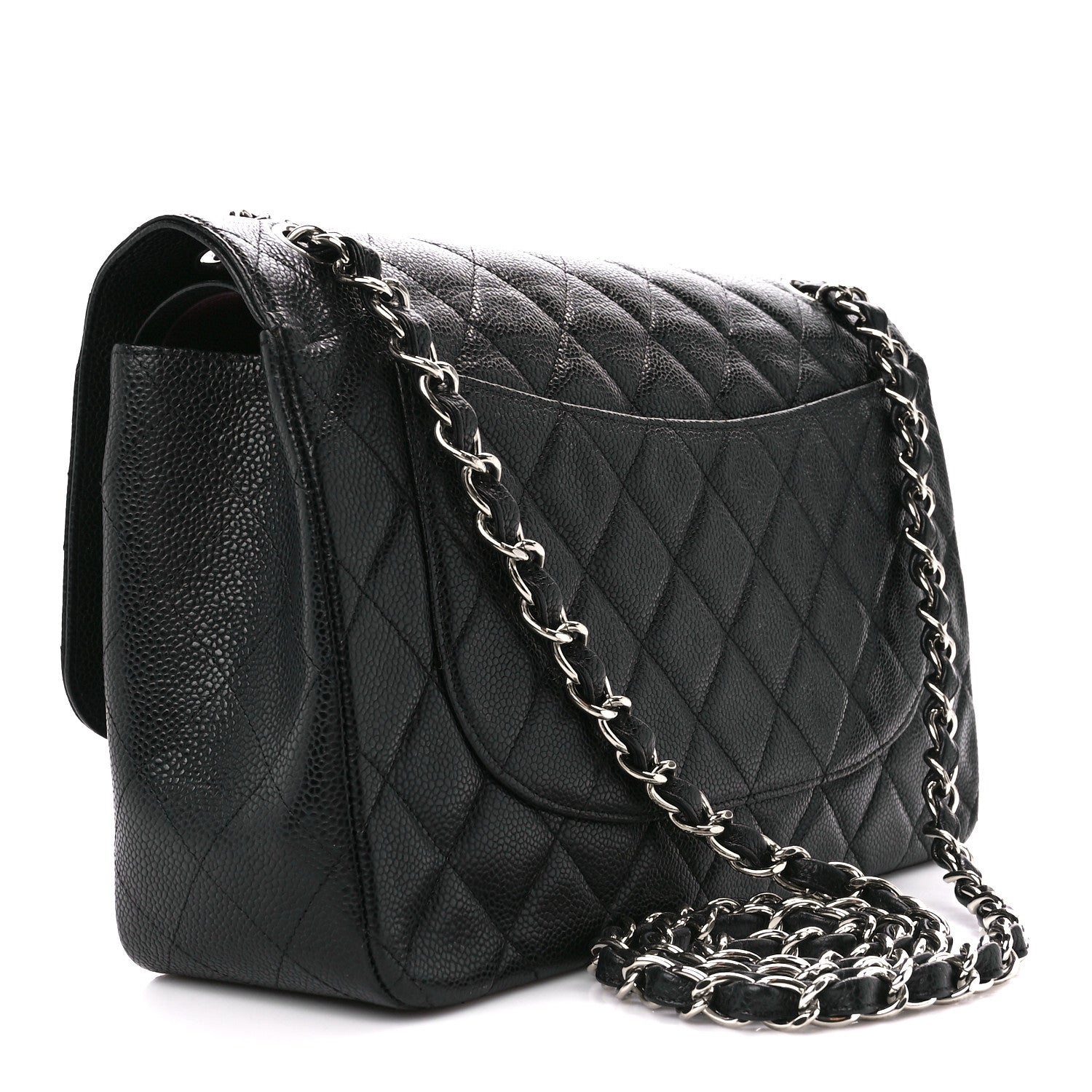 Chanel Caviar Quilted Jumbo Double Flap Black 3 of 11