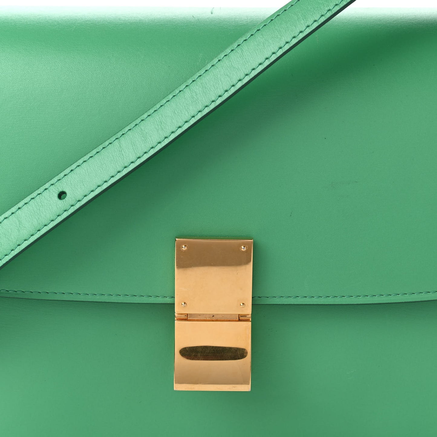 Smooth Calfskin Classic Box Medium Flap Bag Palm