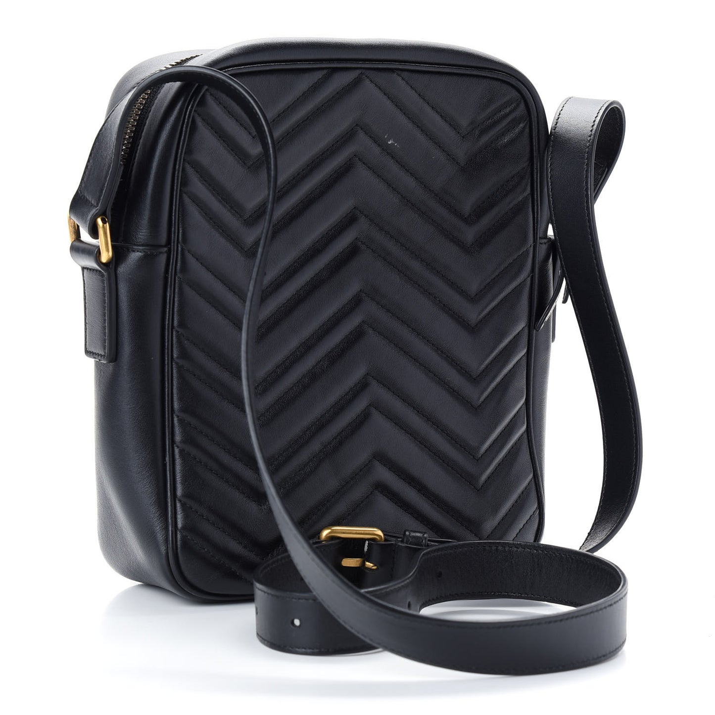 Calfskin Matelasse GG Marmont Travel Bag Black