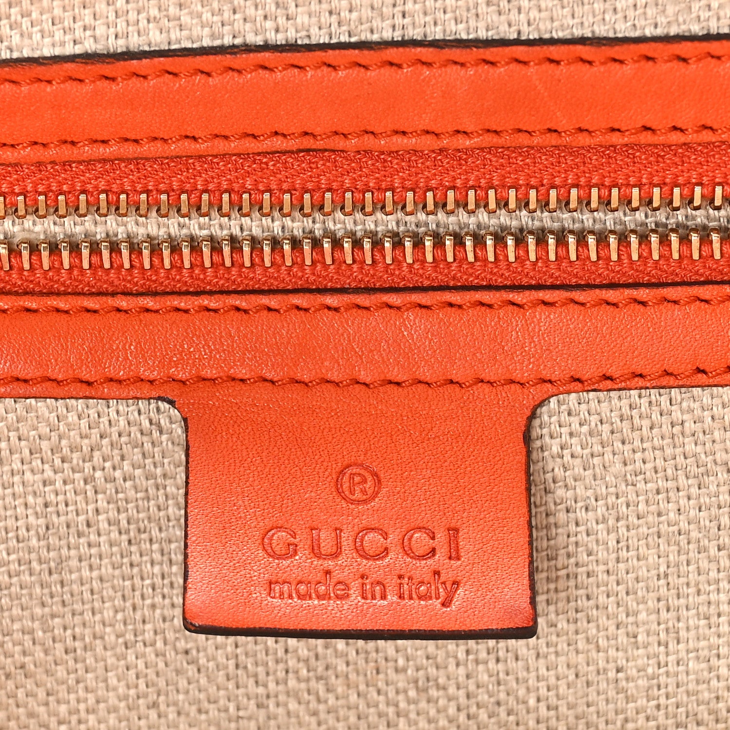 Gucci Calfskin Handmade Medium Top Handle Bag Orange 6 of 18