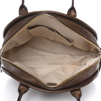 Gucci Metallic Guccissima Heart Bit Charm Dome Satchel Bronze 5 of 22