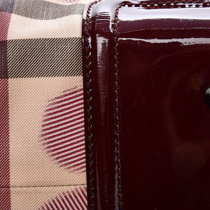 Burberry Nova Check Heart Small Chester Bowling Bag Berry Red 10 of 12