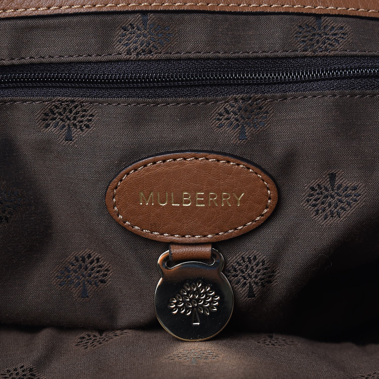 Mulberry Heavy Suede Alexa Tassel Satchel Oak 6 of 9