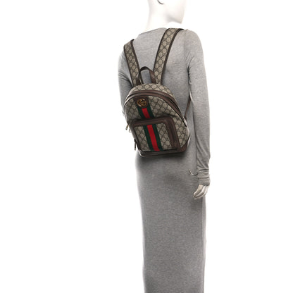Gucci GG Supreme Monogram Calfskin Web Small Ophidia Day Backpack Beige Ebony New Acero 2 of 10