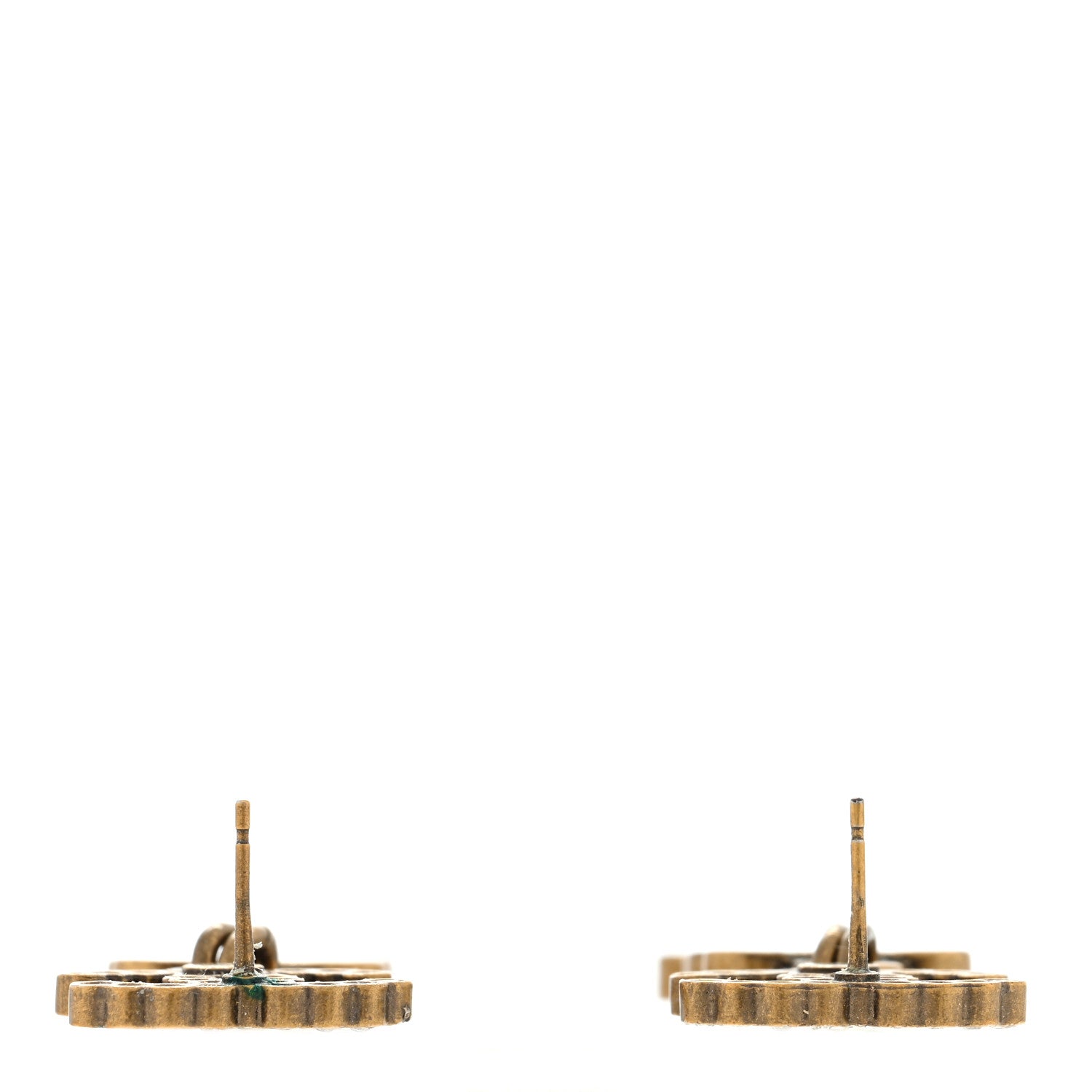 Chanel Metal Crystal City of Lights No 5 Drop Earrings Gold 3 of 4