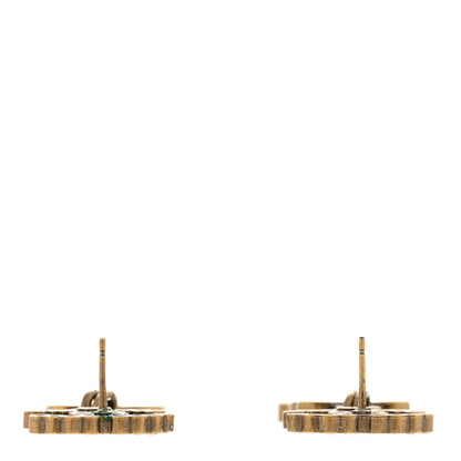 Chanel Metal Crystal City of Lights No 5 Drop Earrings Gold 3 of 4