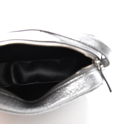 Balenciaga Metallic Goatskin Logo XS Everyday Camera Bag Argent Black 6 of 10