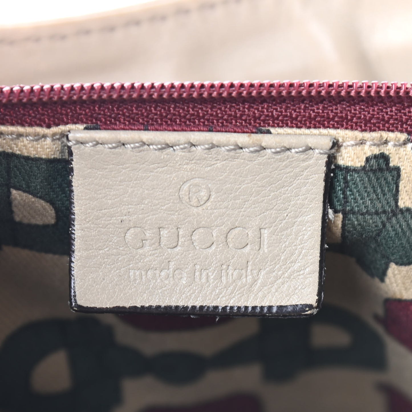 Guccissima Large D Gold Ring Shoulder Bag Off White