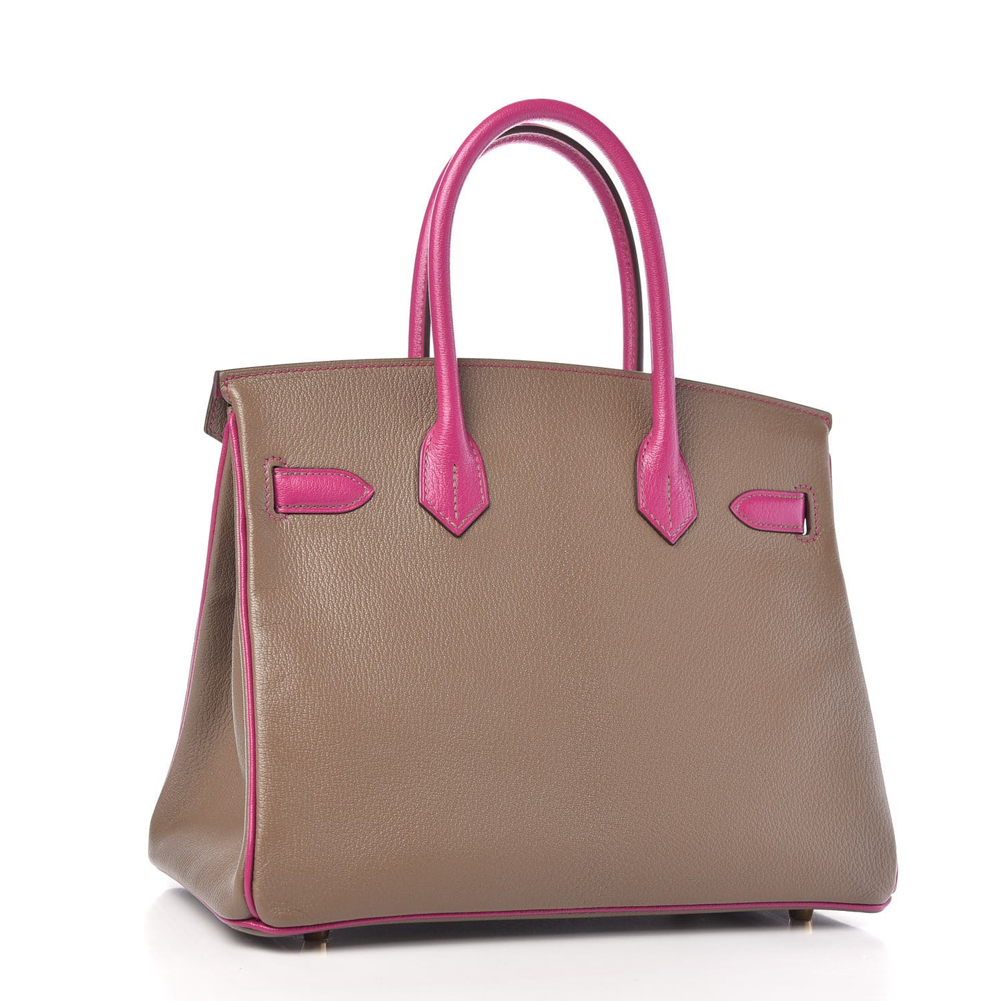 Chevre Mysore Horseshoe Birkin 30 Etoupe Rose Pourpre