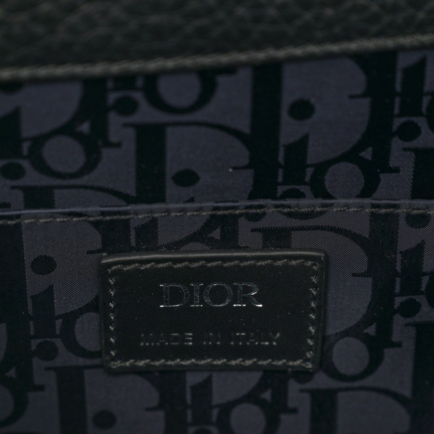 Grained Calfskin Gallop Bag With Strap Black