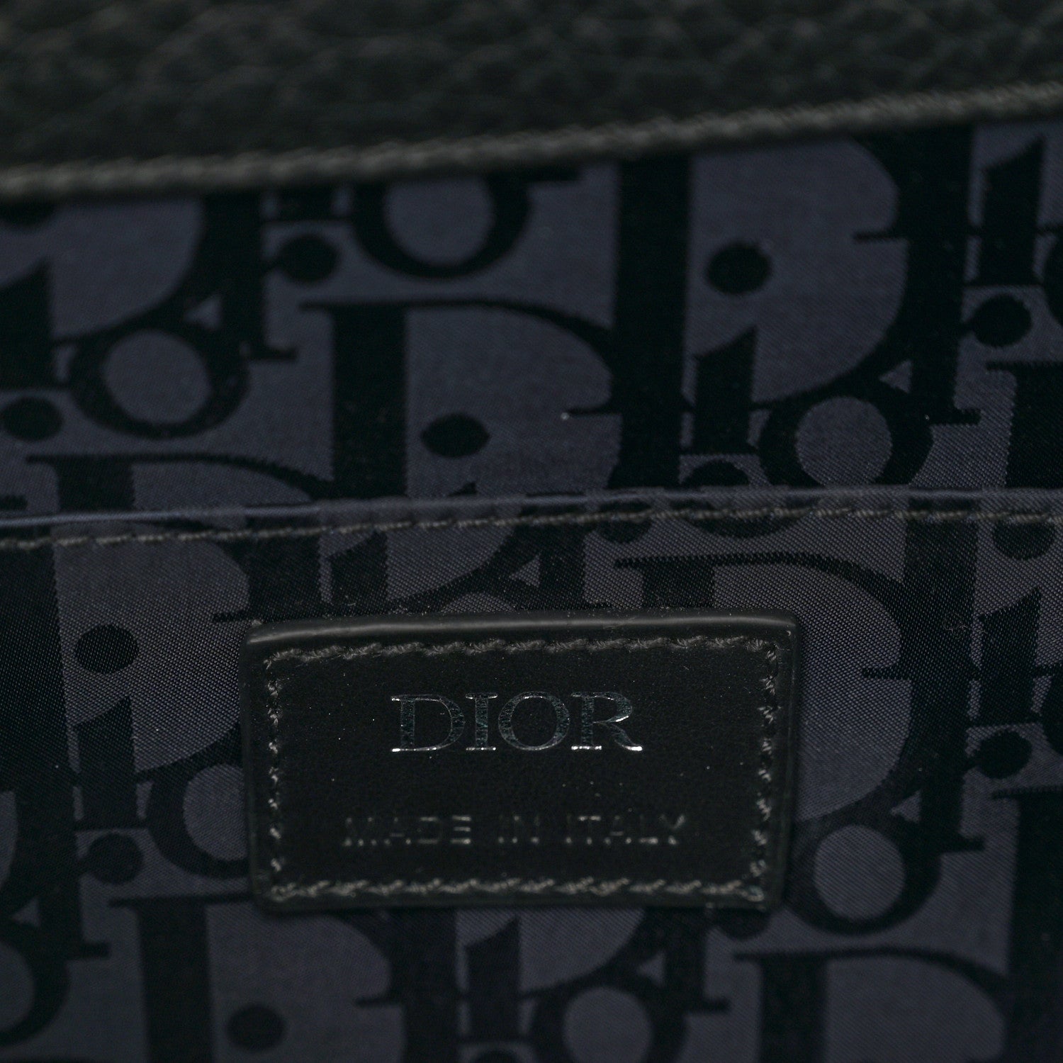 Christian Dior Grained Calfskin Gallop Bag With Strap Black 6 of 9