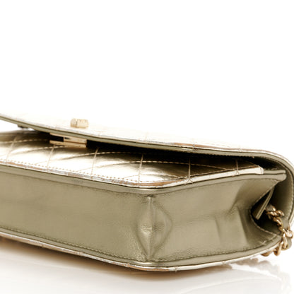 Chanel Metallic Aged Calfskin Quilted Reissue Wallet On Chain WOC Green 11 of 11