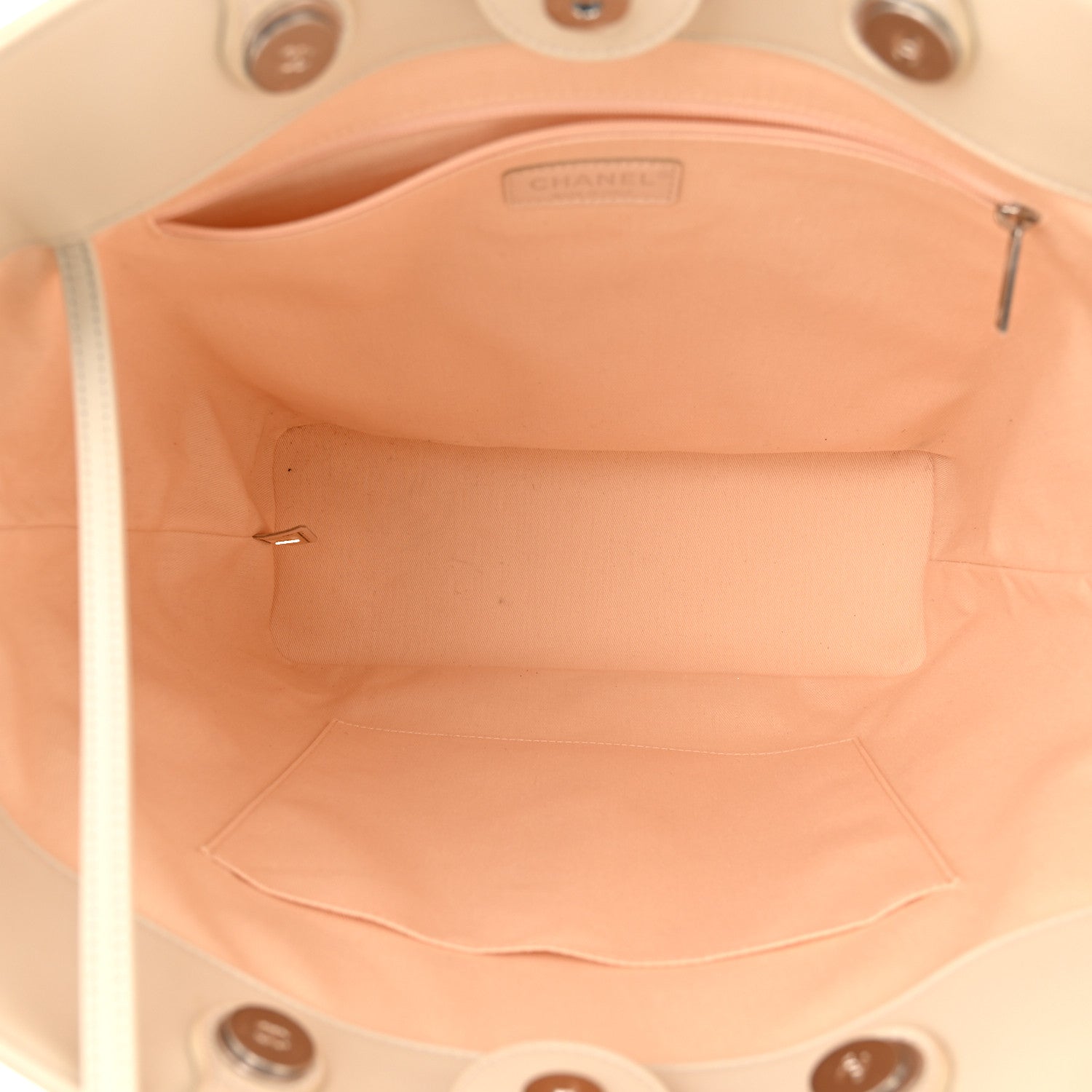 Chanel Calfskin Large Coco Eyelets Shopping Tote White 5 of 13