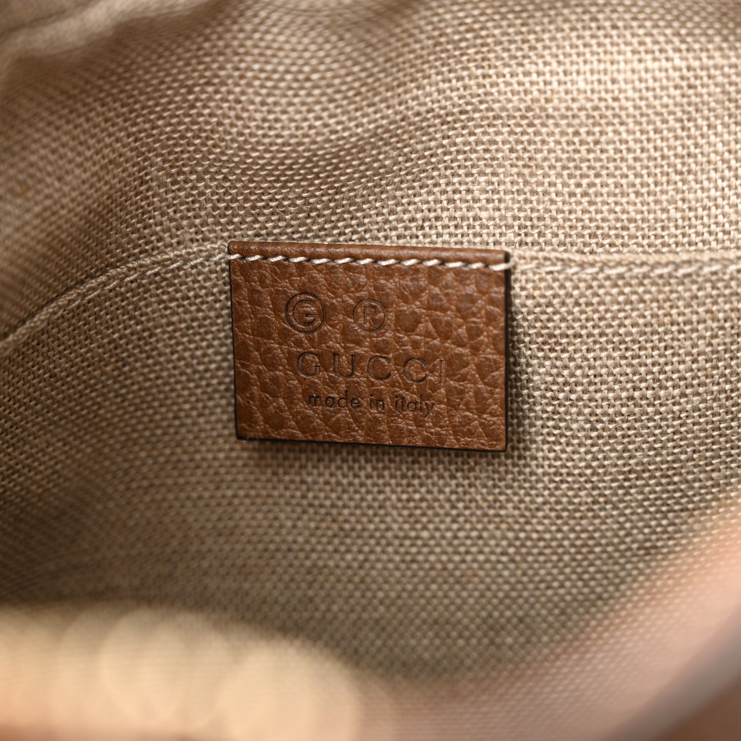 Monogram Mini Bree Messenger Bag Beige Tabacco