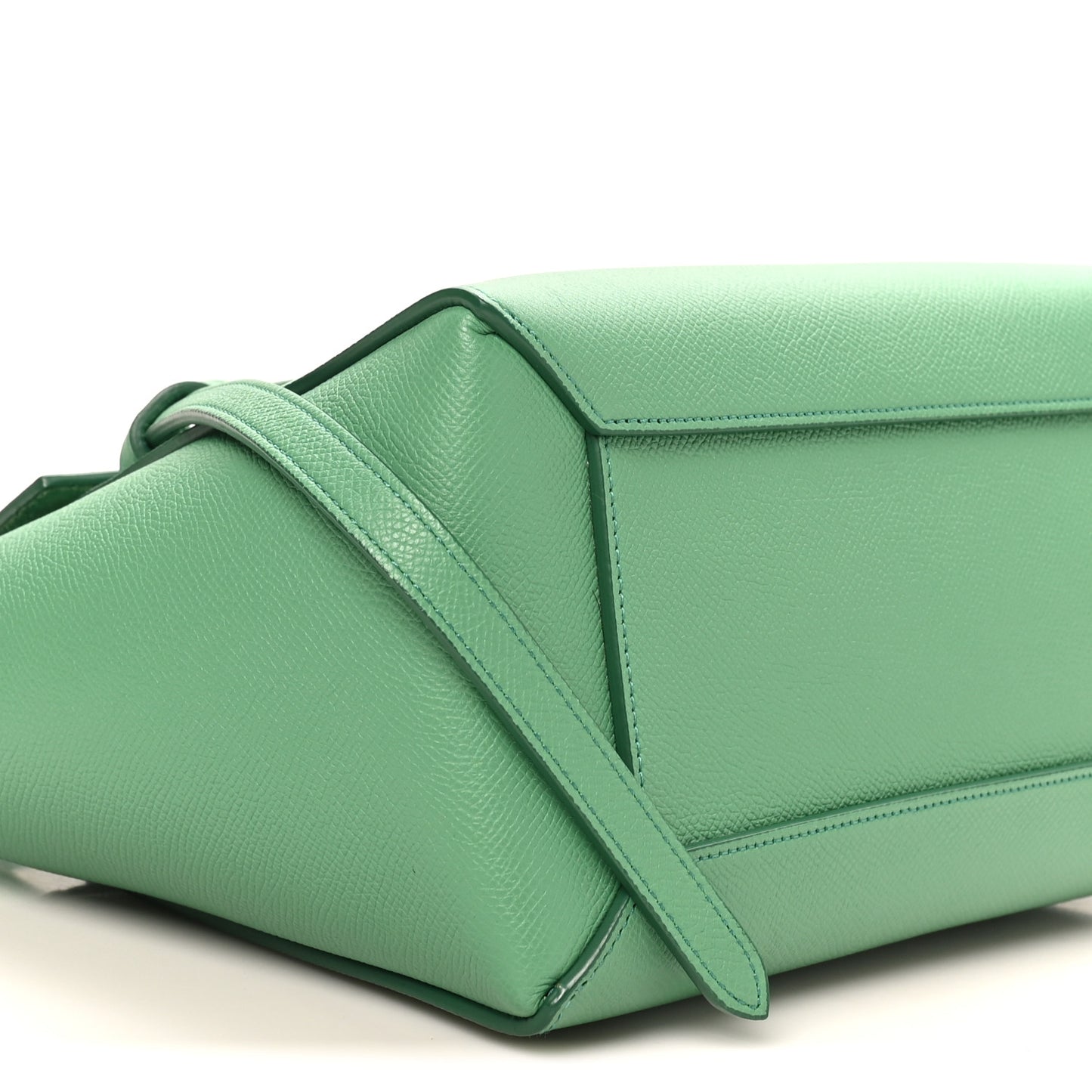 Grained Calfskin Micro Belt Bag Pop Green
