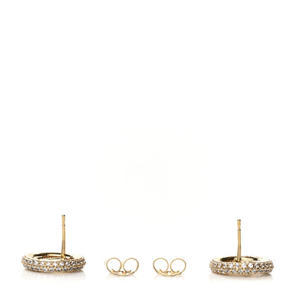 Louis Vuitton Crystal Louise By Night Earrings Gold 3 of 4