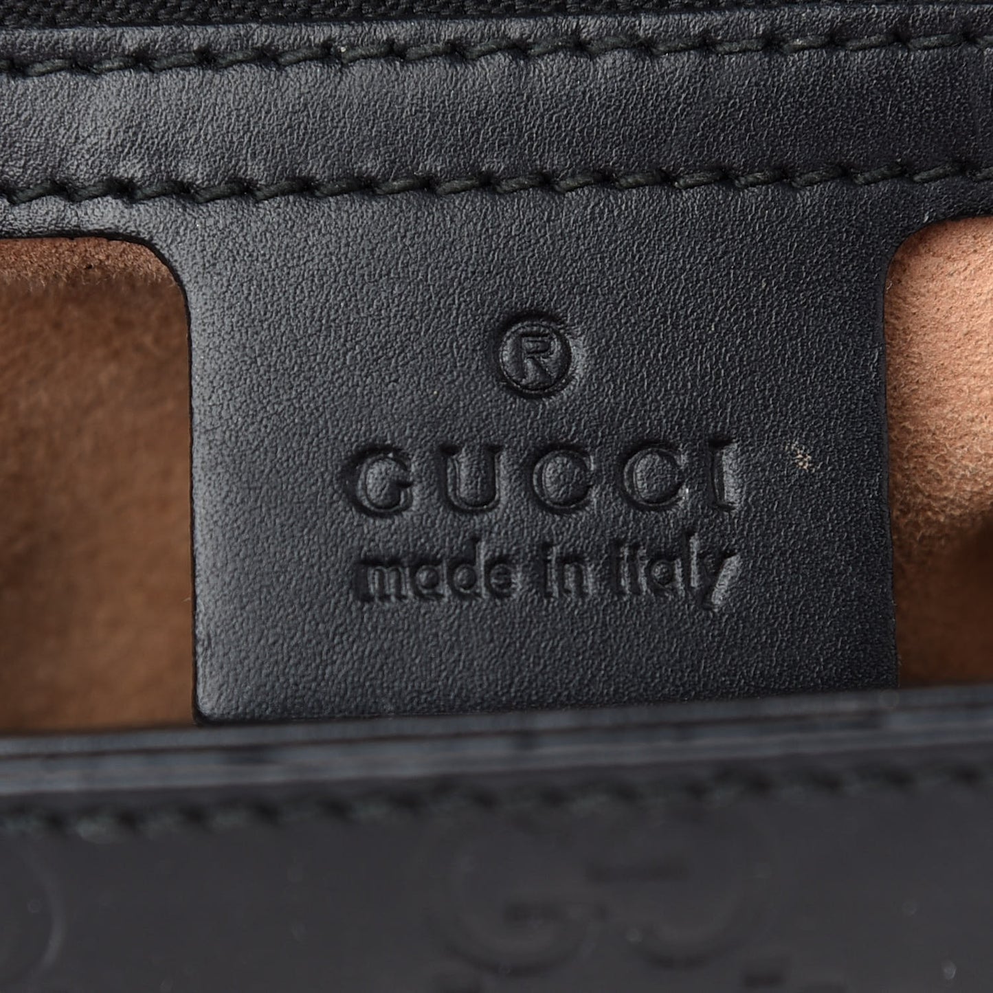 Guccissima Medium Padlock Shoulder Bag Black