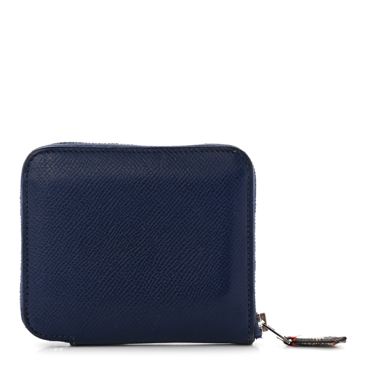 Hermes Epsom Silk'In Compact Wallet Bleu Saphir 1 of 15