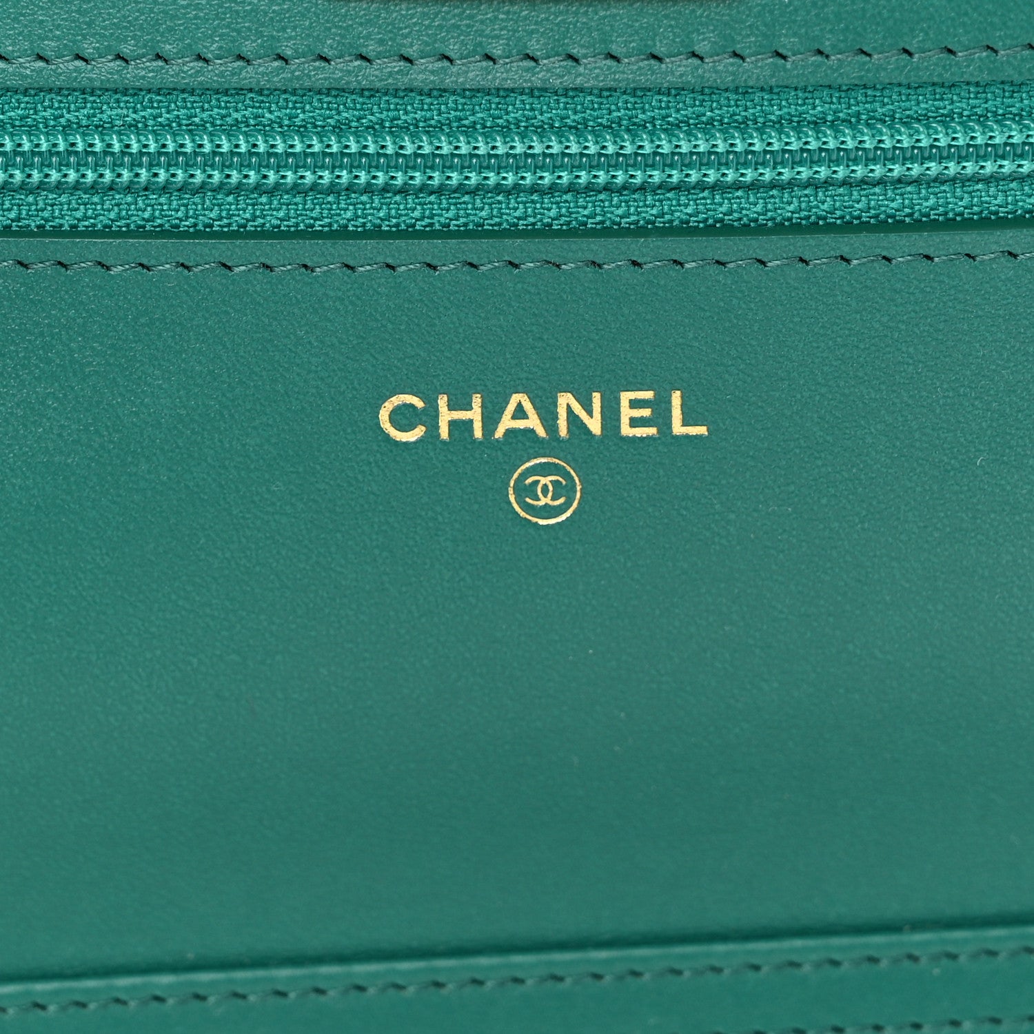 Chanel Aged Calfskin Quilted 2.55 Reissue Wallet on Chain WOC Green 6 of 11