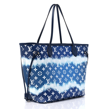 Louis Vuitton Monogram Escale Neverfull MM Blue 4 of 13
