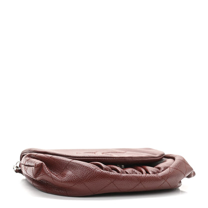 Chanel Caviar Half Moon Wallet On Chain WOC Bordeaux 3 of 10