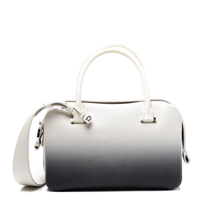 Delvaux Grained Bullskin Cool Box MM Satchel Ivory Black 1 of 9