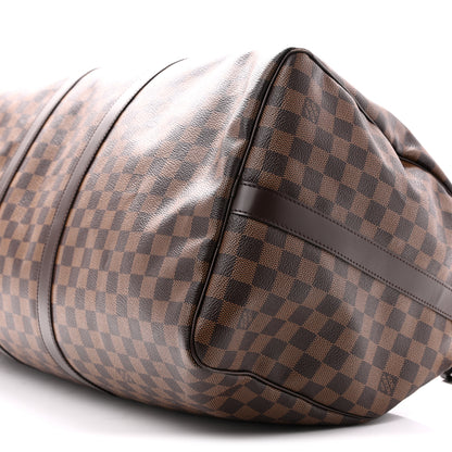 Louis Vuitton Damier Ebene Keepall Bandouliere 55 9 of 12