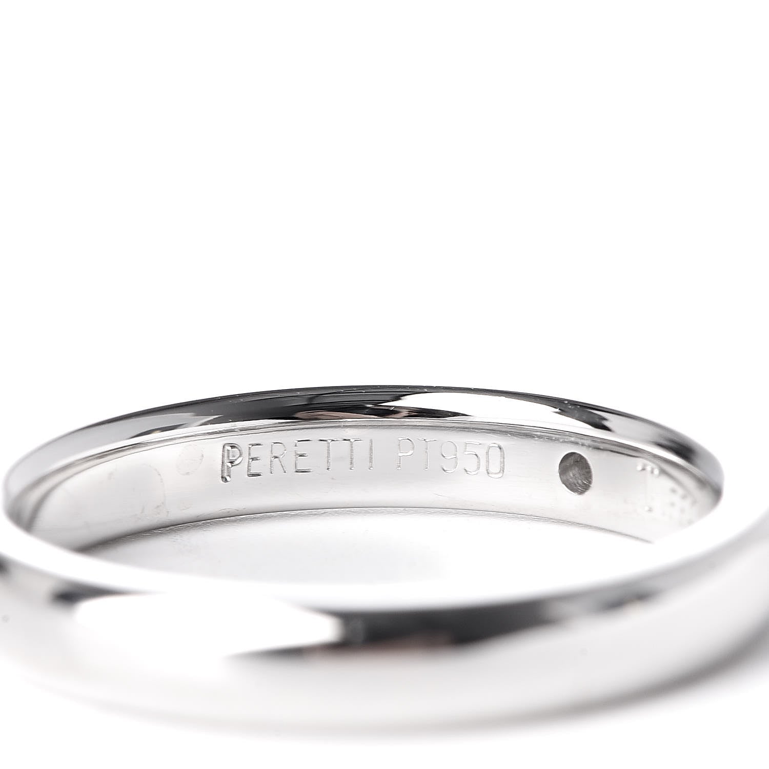 Tiffany Platinum Diamond Elsa Peretti Band Ring 46 3.75 5 of 6